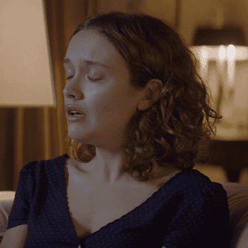 Olivia Cooke fake-crying