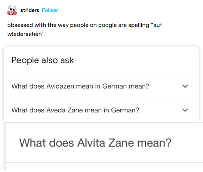 &quot;What does Alvita Zane mean?&quot;