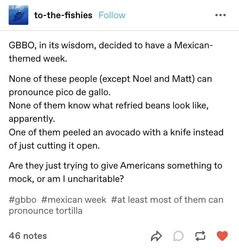 &quot;One of them peeled an avocado with a knife instead of just cutting it open.&quot;