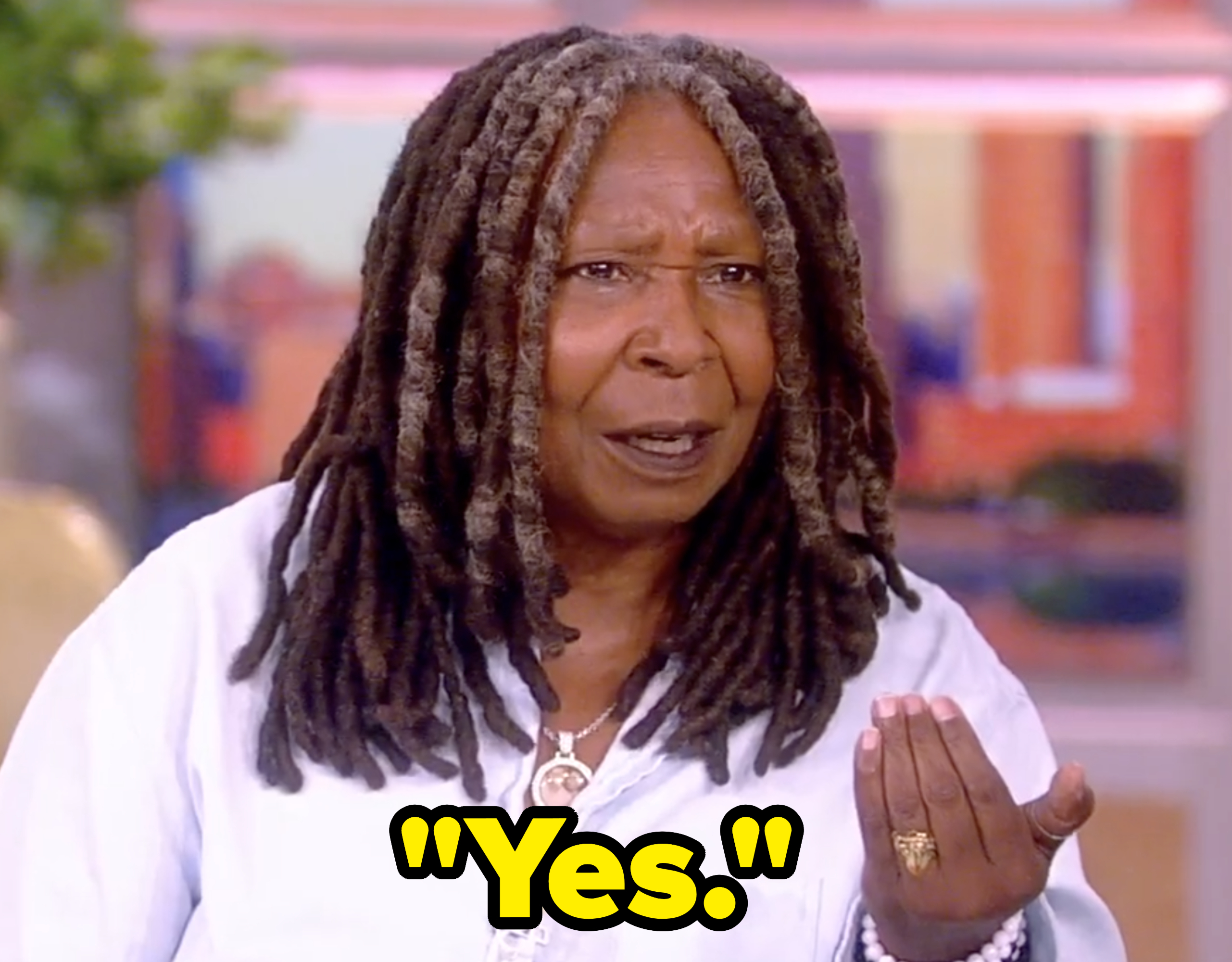 Whoopi simply saying &quot;yes&quot;