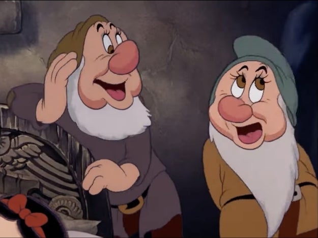 two of the seven dwarfs talking