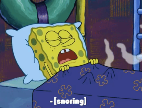 SpongeBob SquarePants snoring