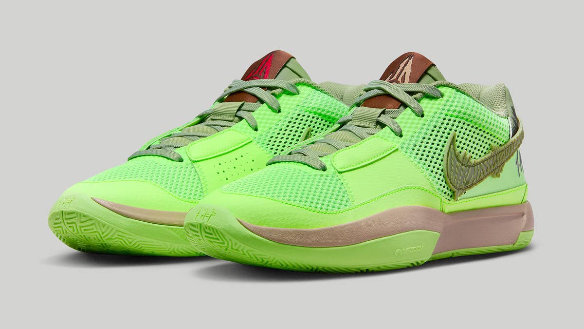 Detailed look at Ja Morant's Halloween-themed colorway.