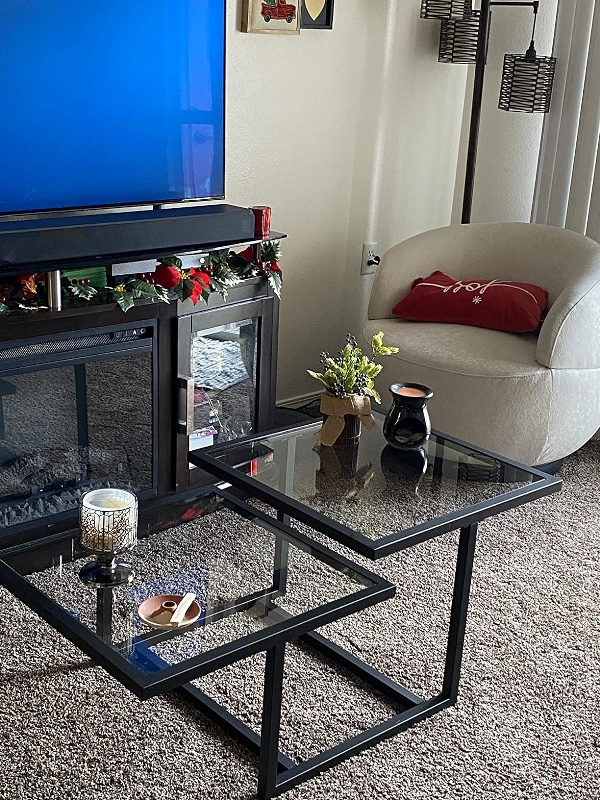 the black coffee table in reviewer&#x27;s living room