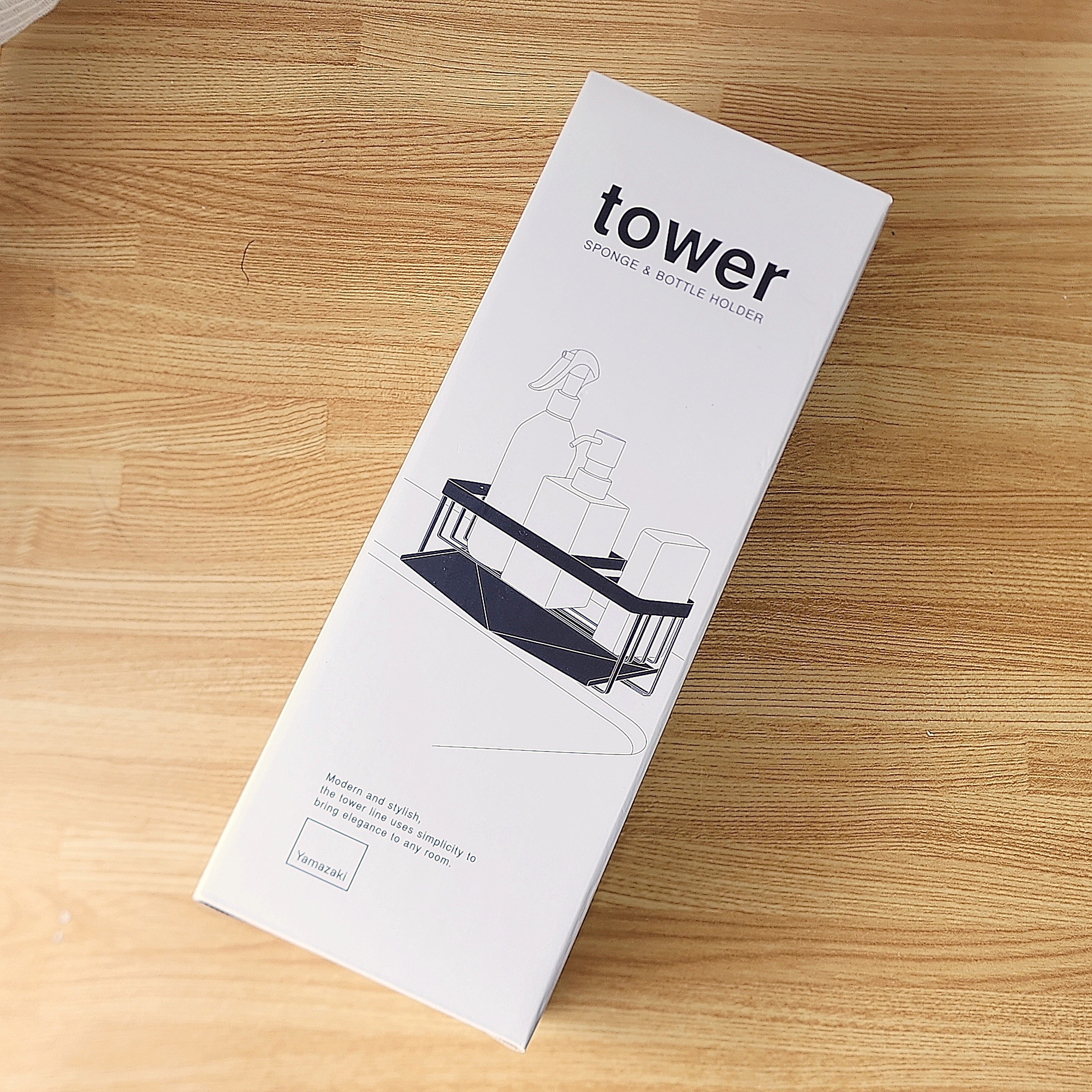 LOFT(ロフト)のおすすめ便利グッズ「水が流れるスポンジ&ボトルホルダー ホワイト 5016 tower(タワー)」