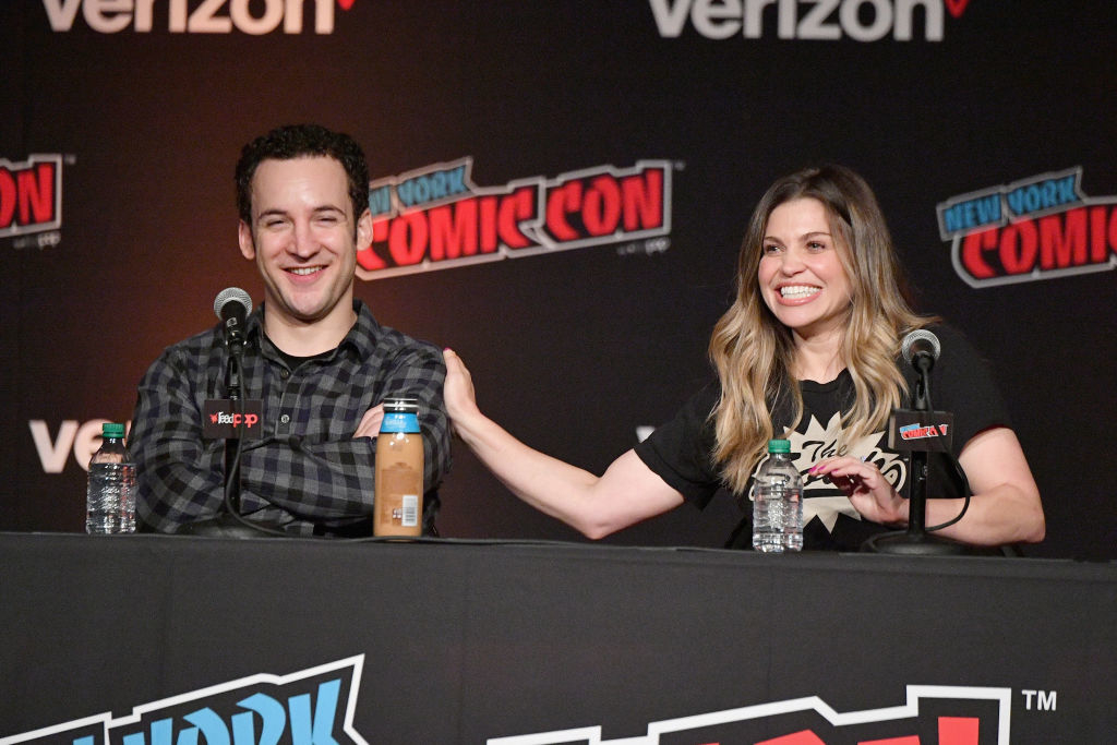 Danielle at the New York Comic Con panel smiling with Ben in 2018