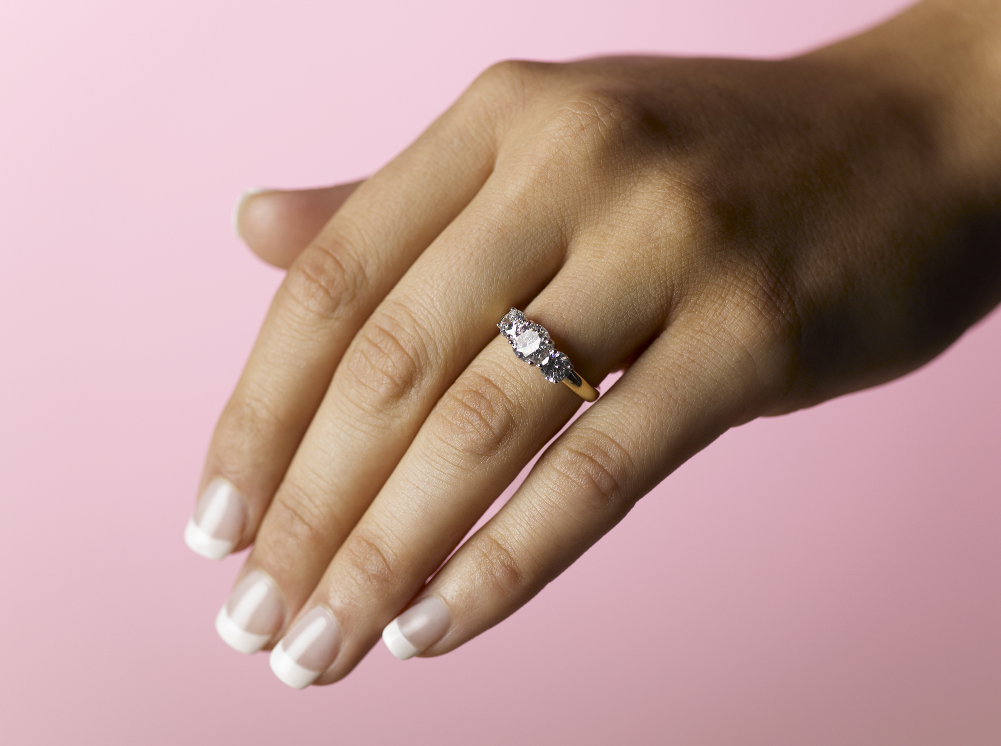 Close-up of a ring on a finger