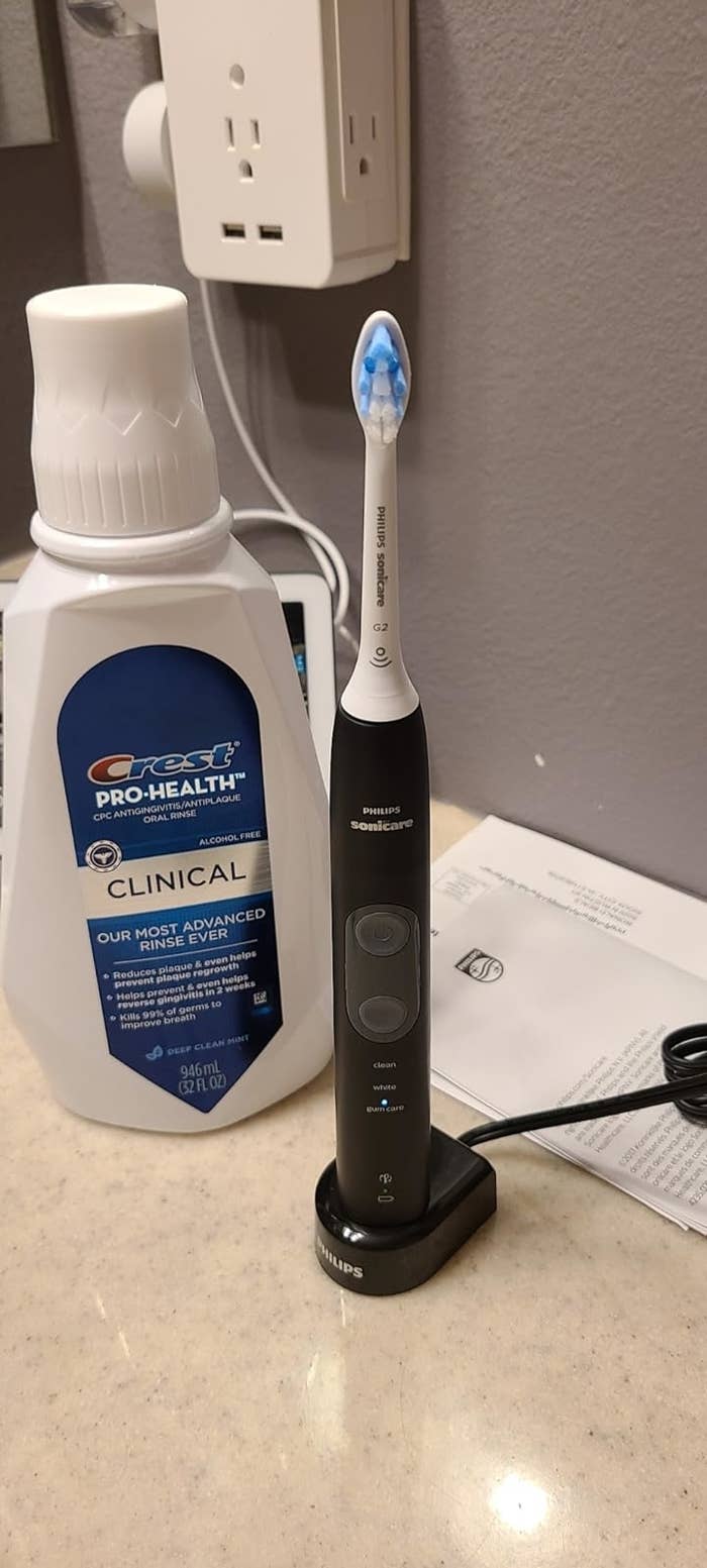 Reviewer&#x27;s photo of the Sonicare toothbrush