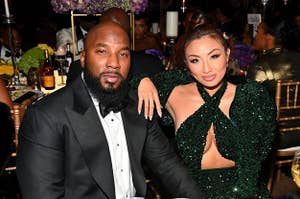 Jeezy and Jeannie Mai sitting together at a formal event