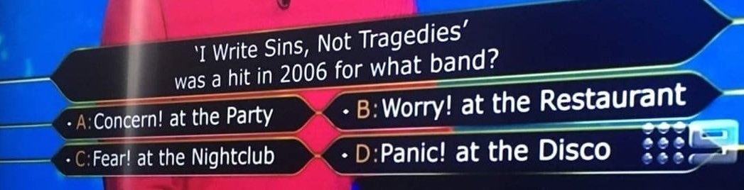 Screenshot from &quot;Who Wants to Be a Millionaire?&quot;