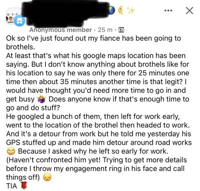 "At least that's what his google maps location has been saying."