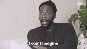 A man saying "I can't imagine"