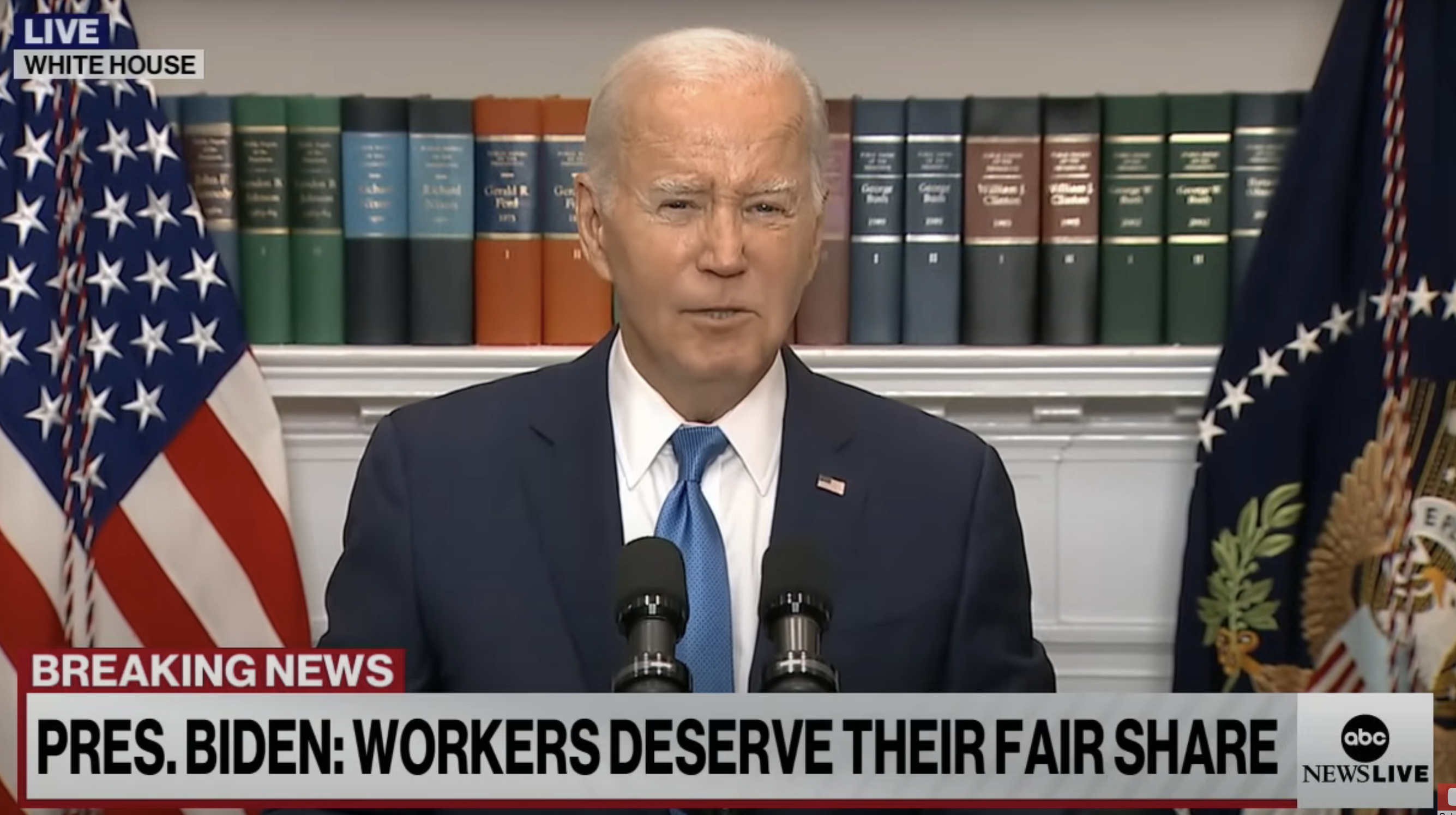 President Biden press conference for UAW strike