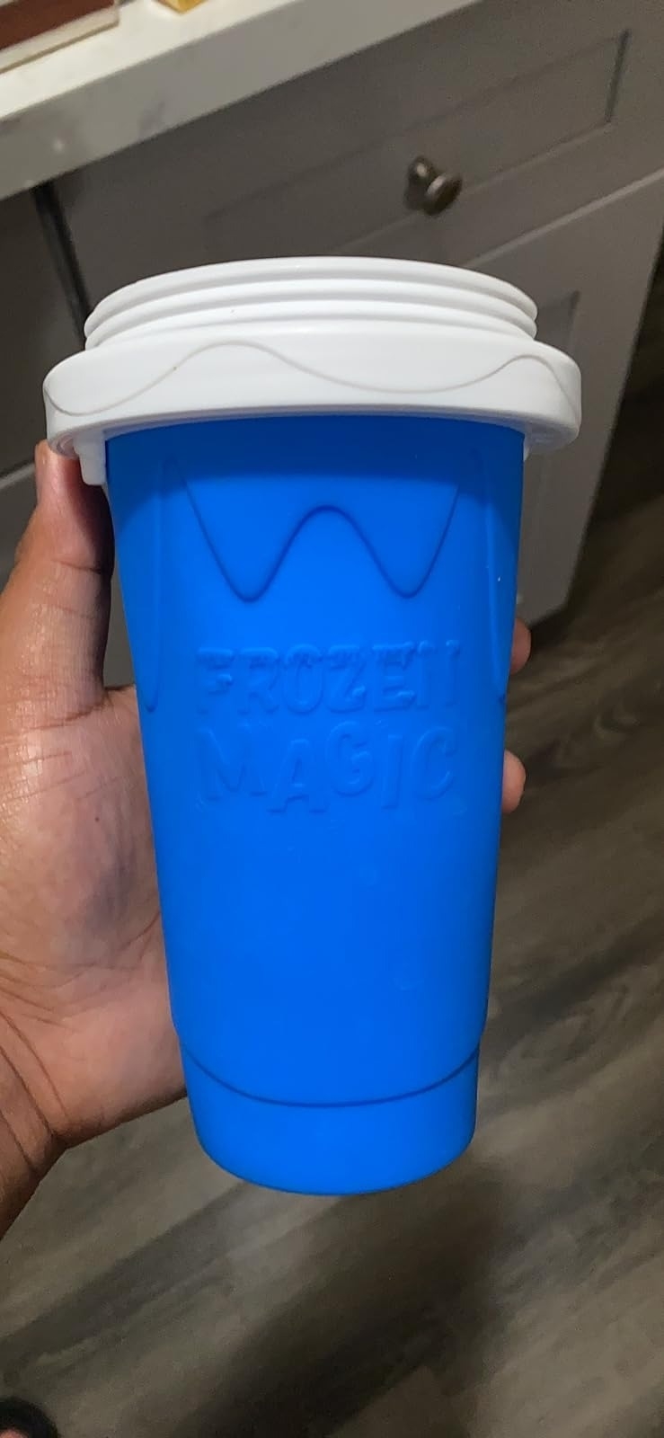 Blue slushy cup