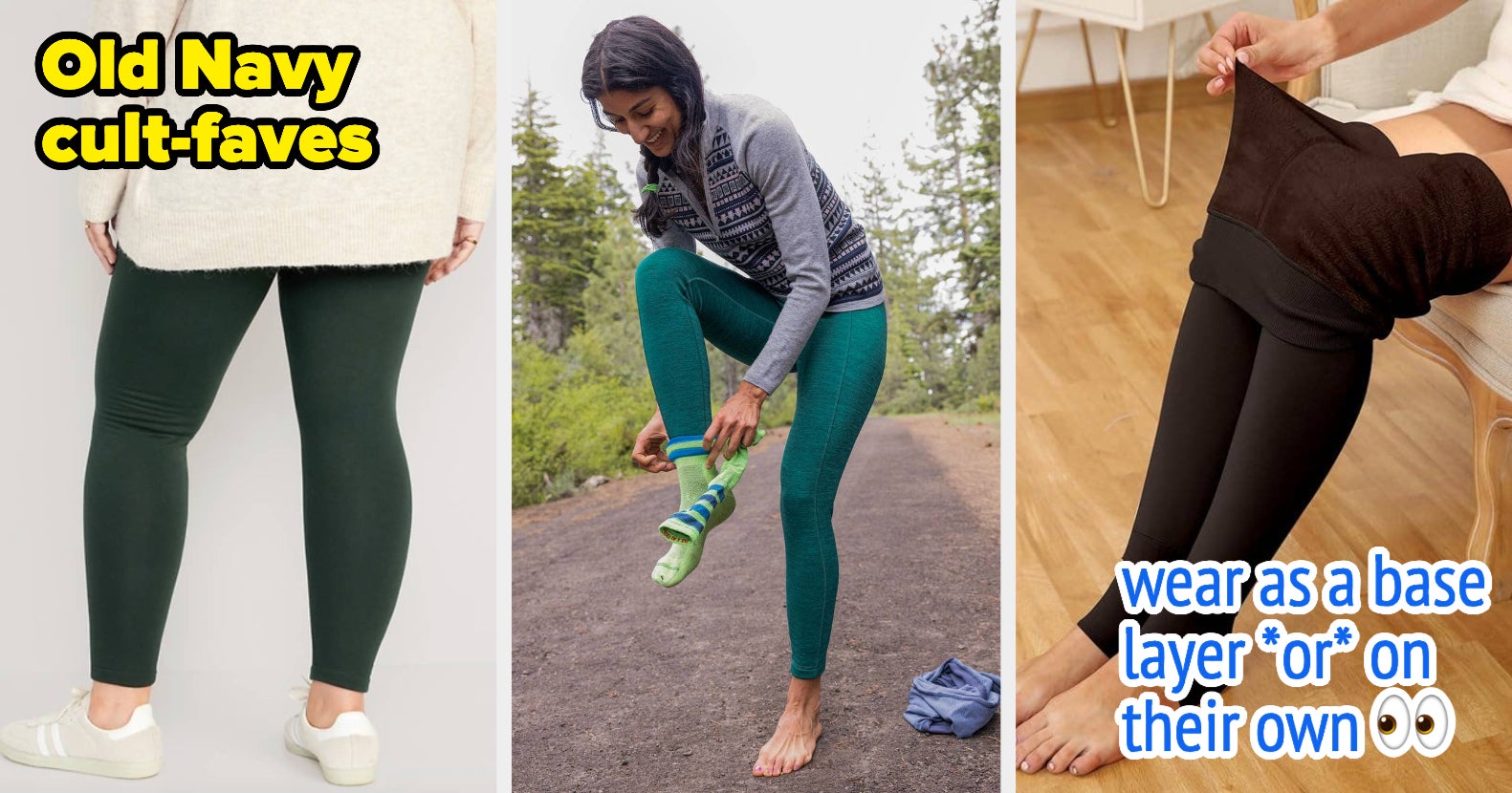  Womens Fleece Lined Leggings Water Resistant High Waisted Winter  Cold Weather Running Gear Zip Pockets Green M