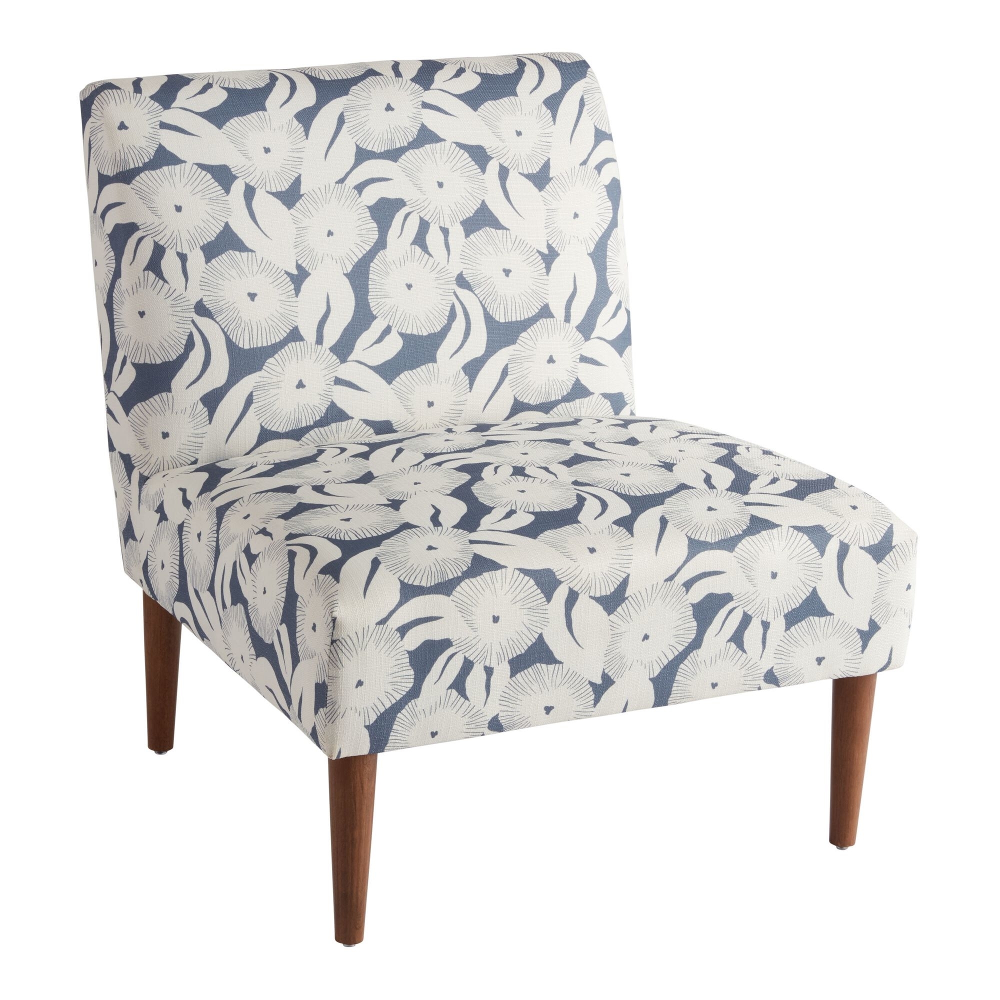 slipper chair in floral design