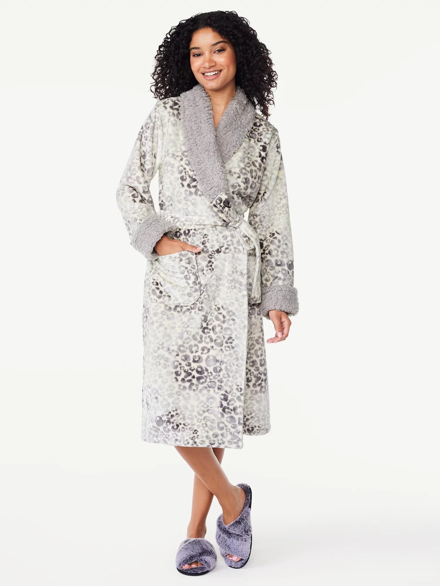 model wearing the robe