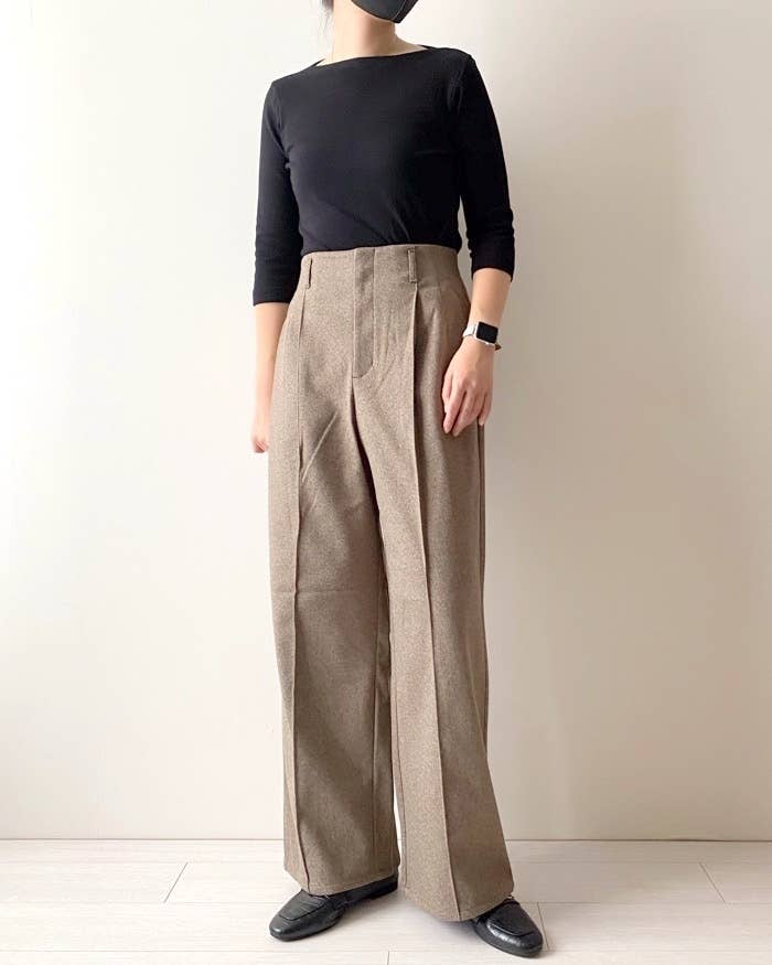 GUのオススメのパンツ「ブラッシュドジャージーワイドパンツ(丈標準70.0~74.0cm)」