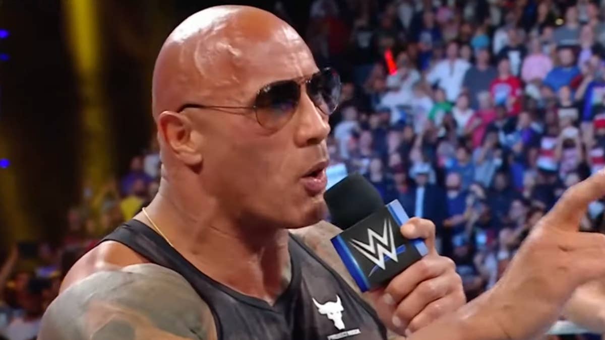 The Rock's appearance comes after he revealed he's open to facing his cousin Roman Reigns at WrestleMania 40 next year.