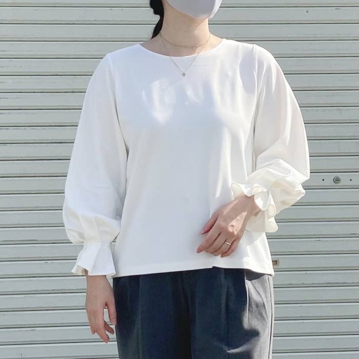 GLOBAL WORK（グローバルワーク）のオススメのトップス「タックスリーブプルオーバー／MATINEE LINE」