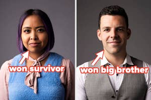 a photo of a winner of survivor and the person who won big brother