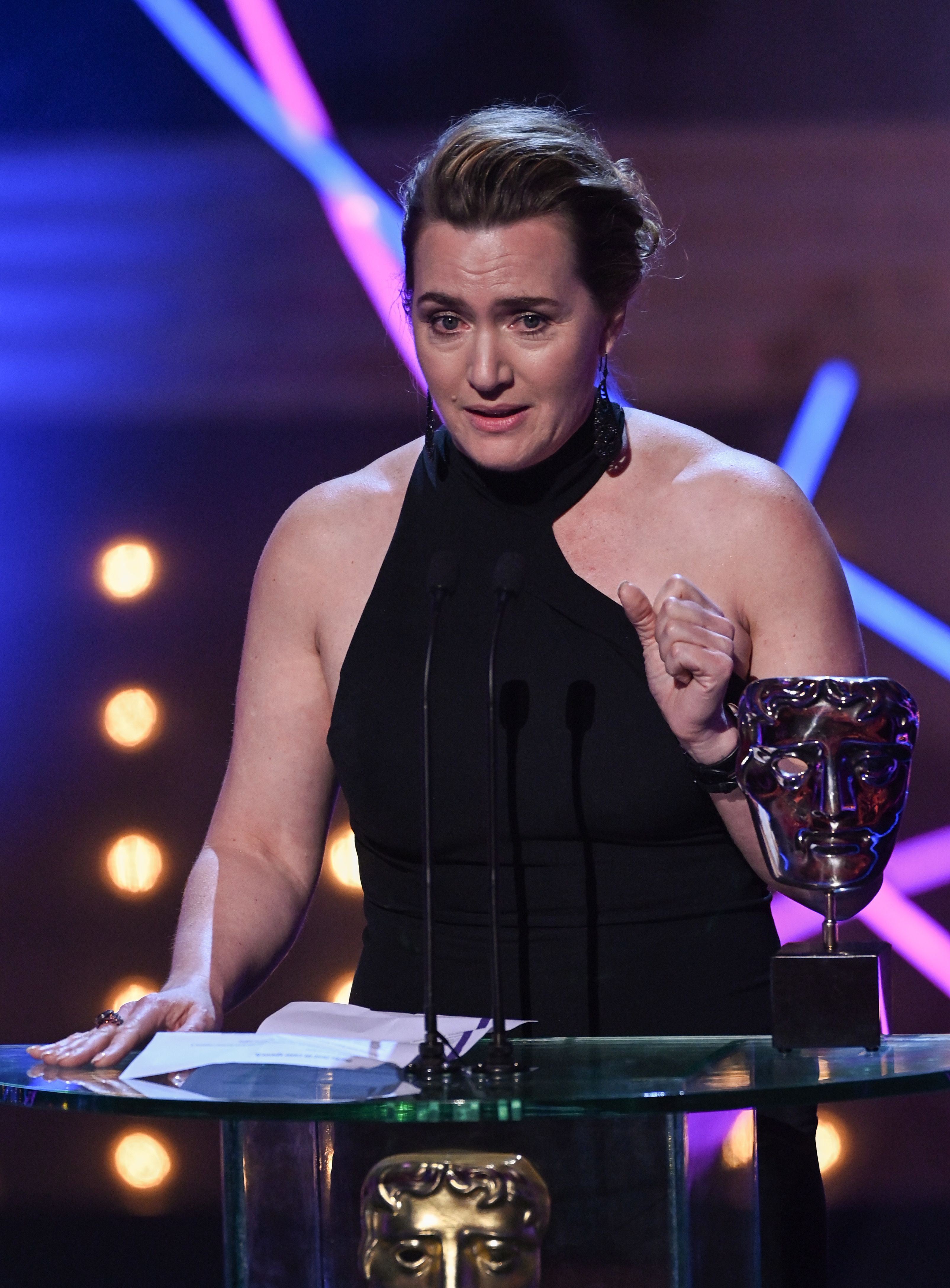 Kate Winslet accepting an award