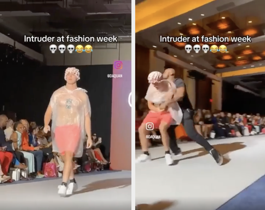 "Intruder at fashion week"