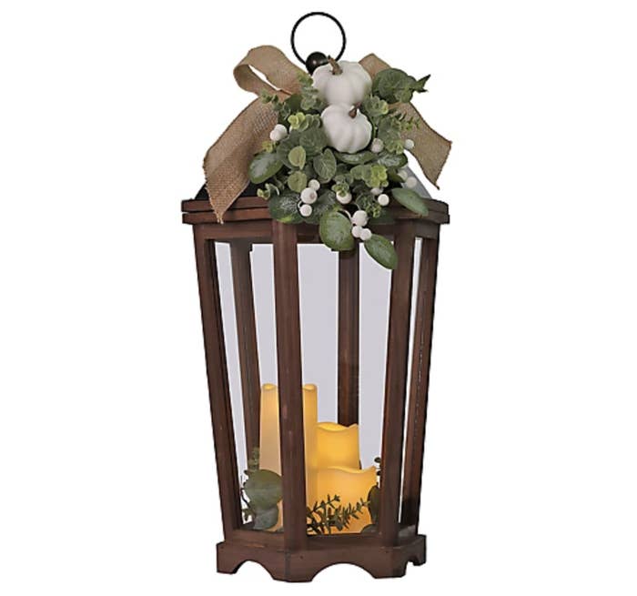 Product image of lantern with artificial candles inside