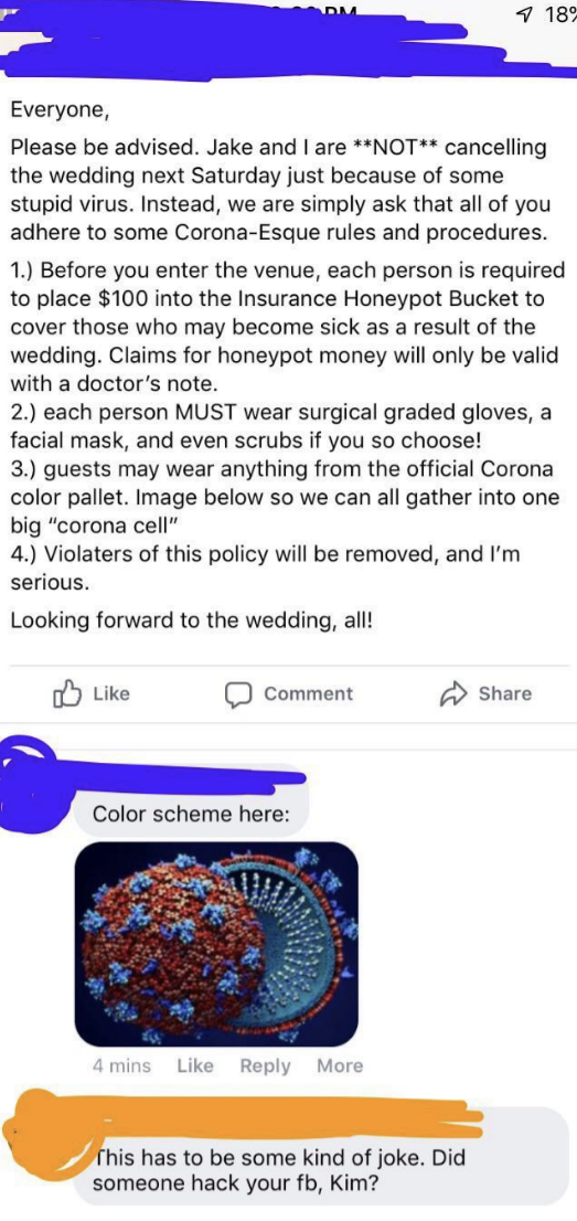 &quot;Looking forward to the wedding, all!&quot;