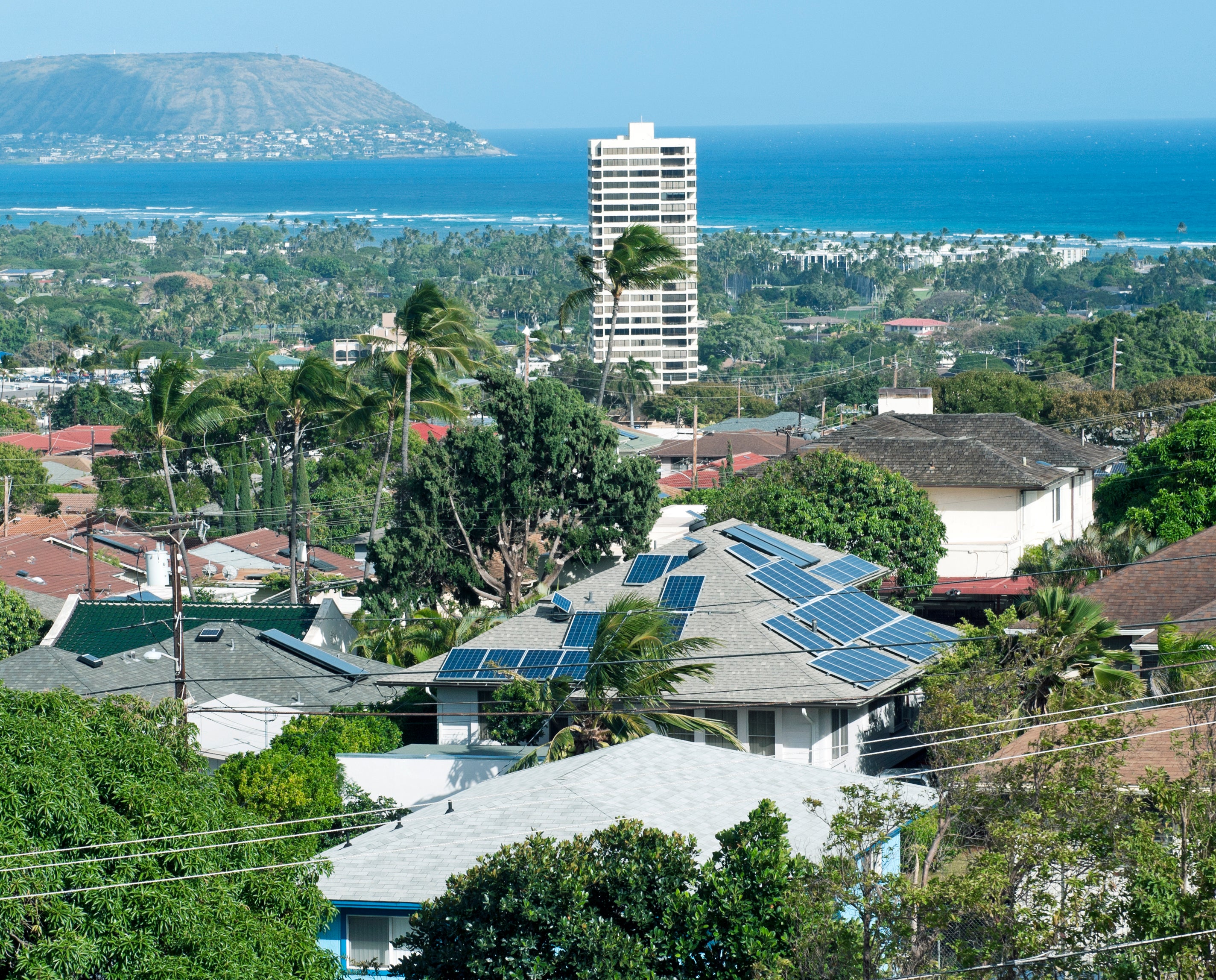 View over Kahala to Koko Head on Oahu, Hawaii