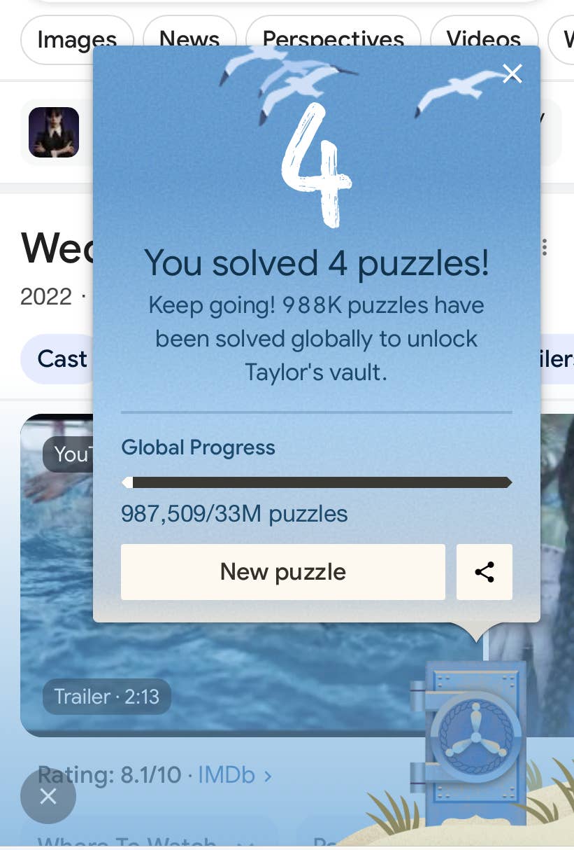 Google's Taylor Swift puzzle gets 33 million+ plays