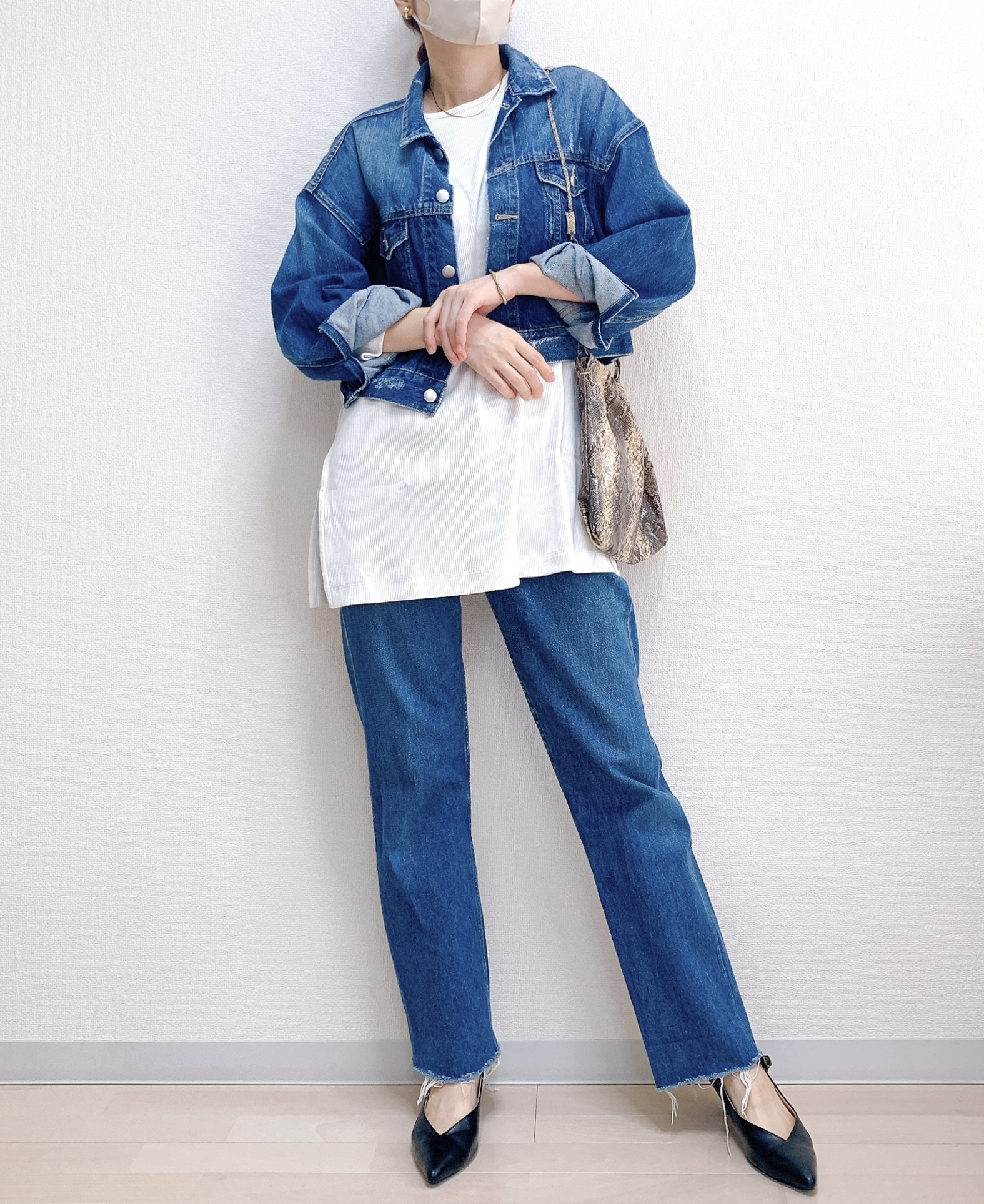 無印良品のおすすめのレディースアイテム「ストレッチリブ編み七分袖チュニック」