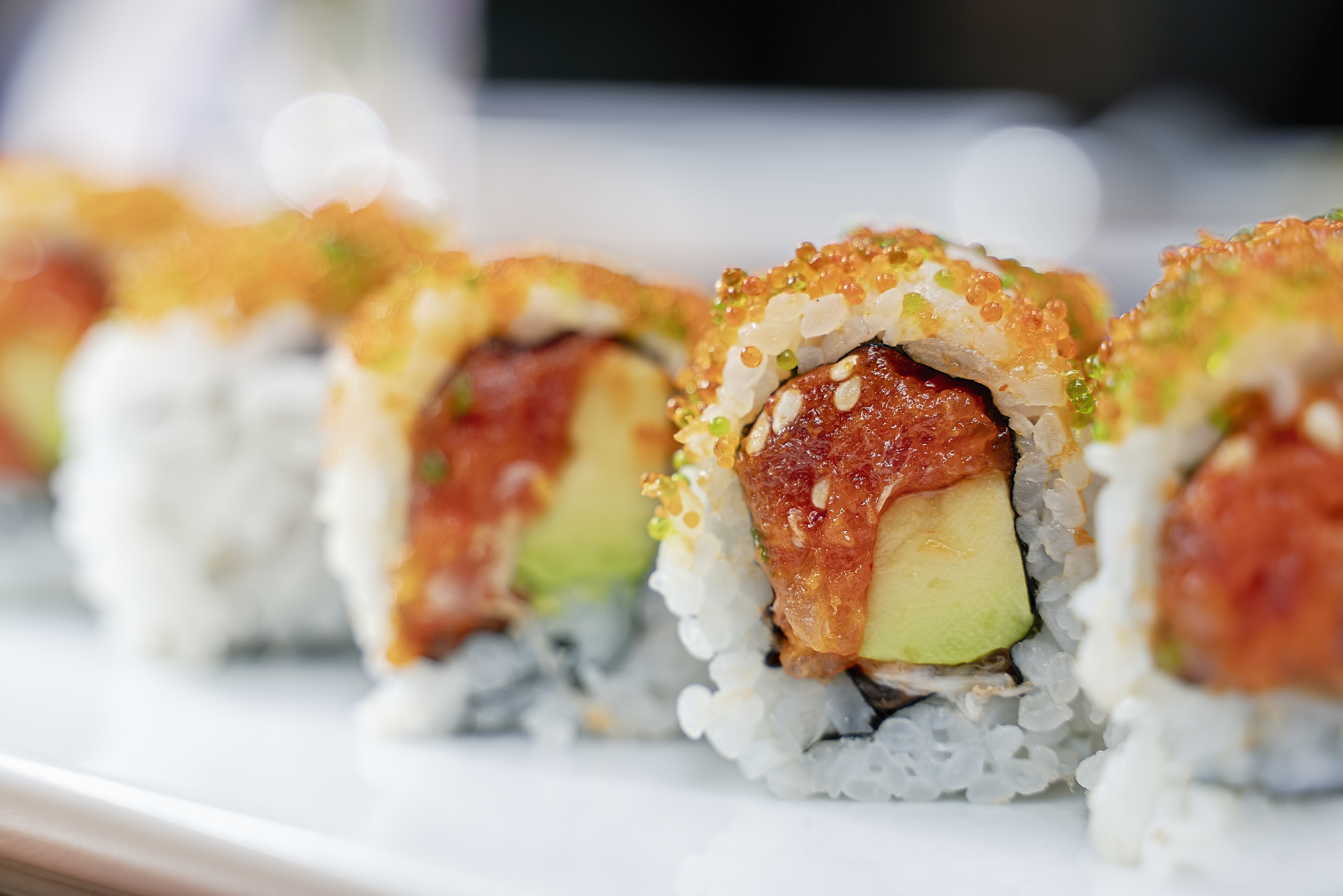 Close-up of sushi roll