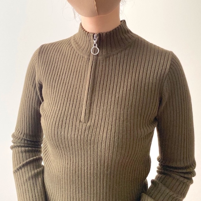 GU（ジーユー）のおすすめアイテム「リブハーフジップセーター（長袖）Q」