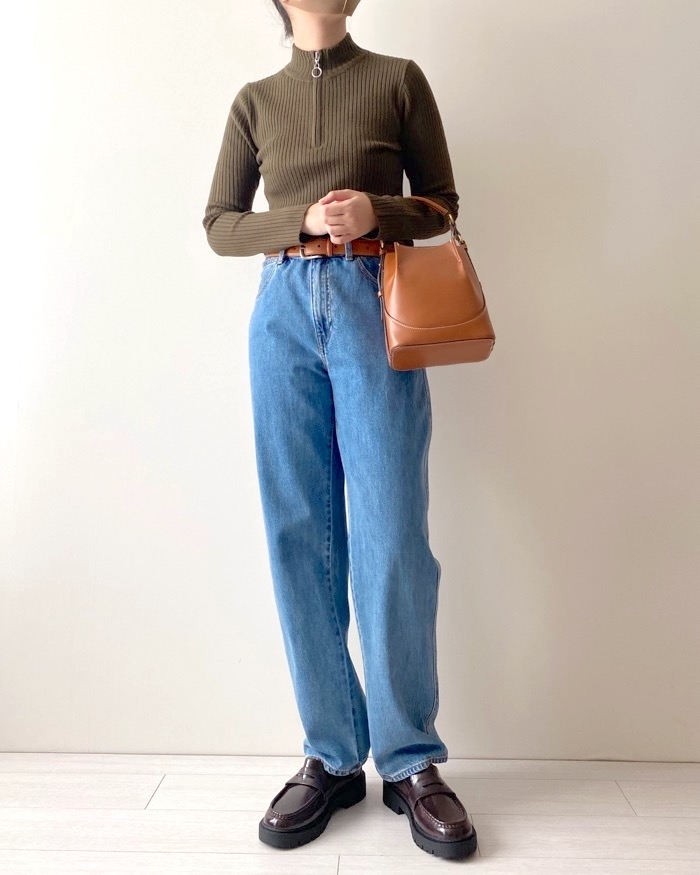 GU（ジーユー）のおすすめアイテム「リブハーフジップセーター（長袖）Q」