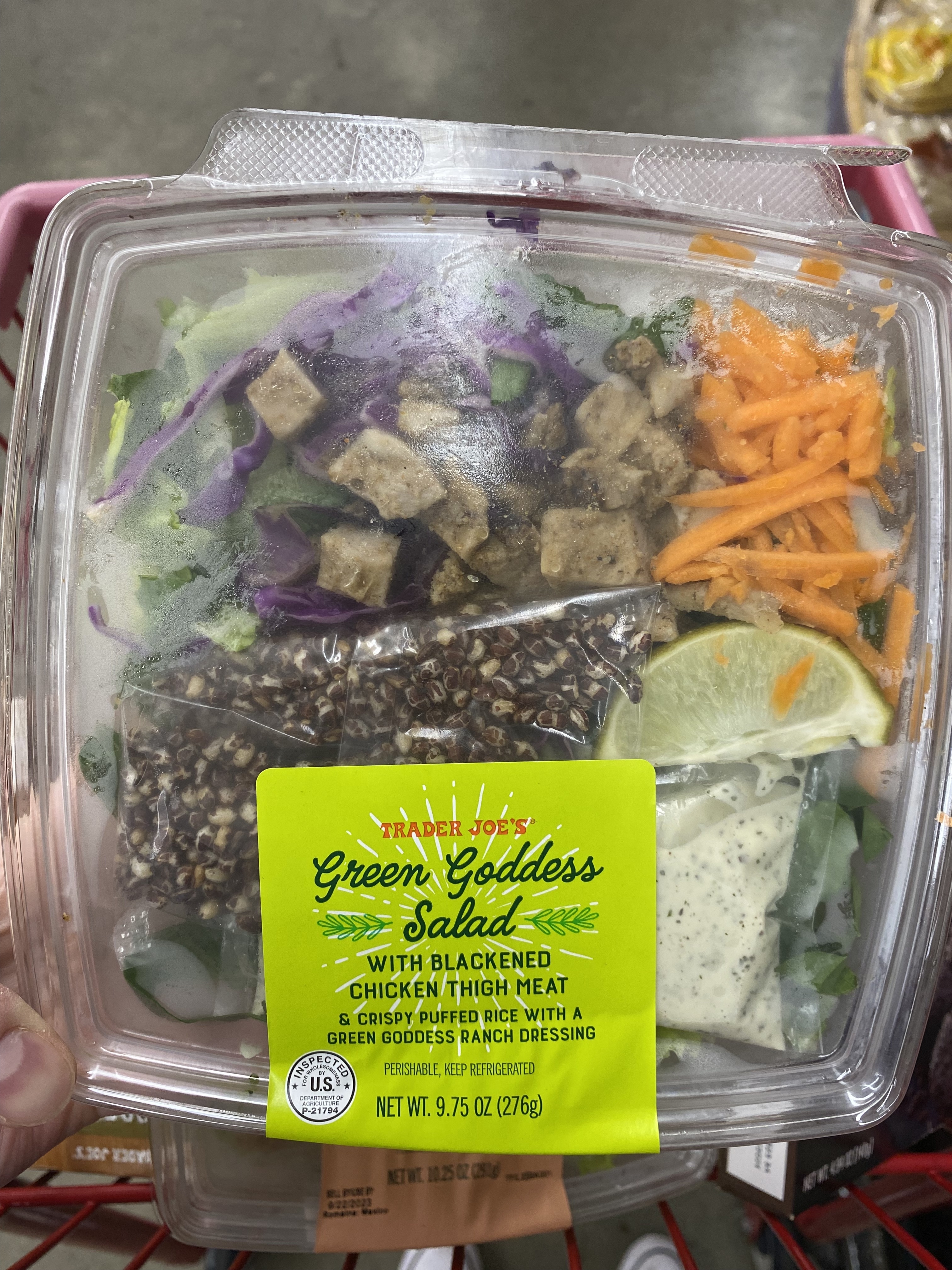 a package of trader joe&#x27;s green goddess salad