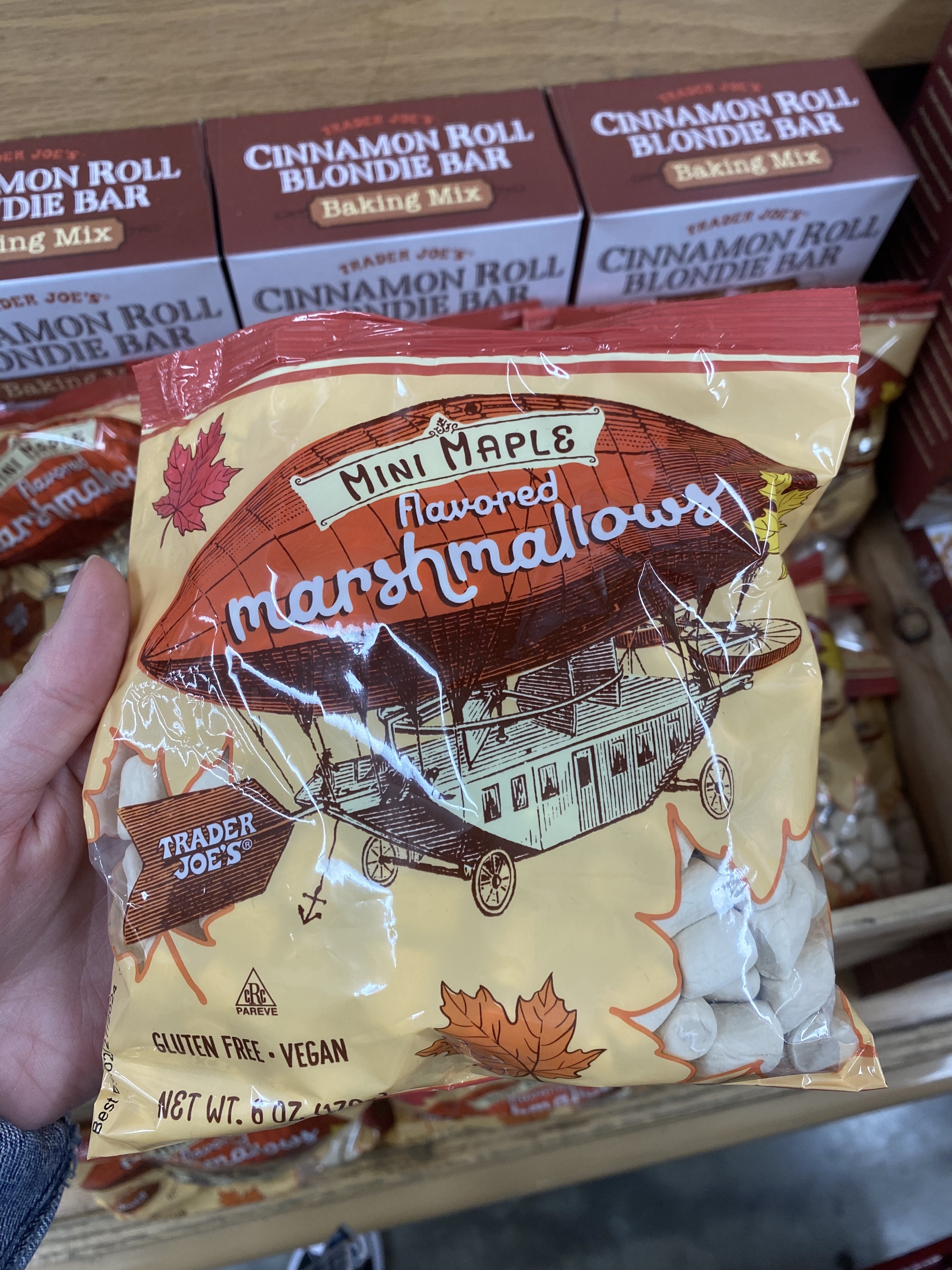 a bag of mini maple flavored marshmallows