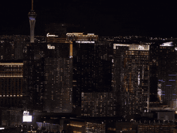 A view of the Las Vegas Strip at night