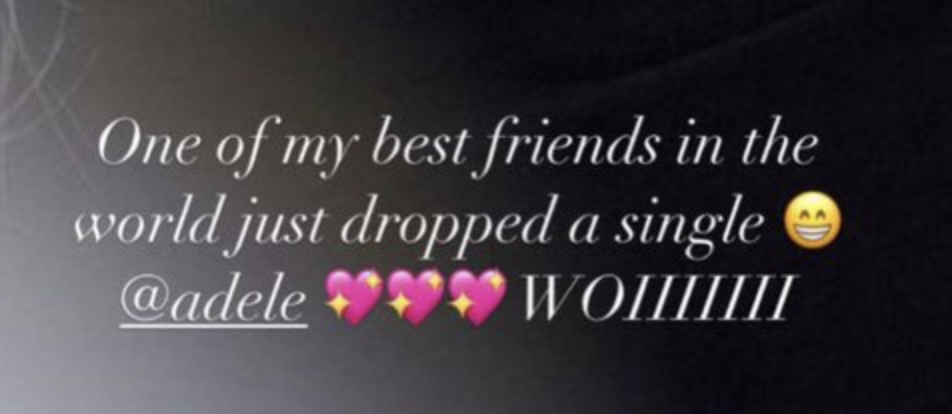 Screenshot from Drake's Instagram story