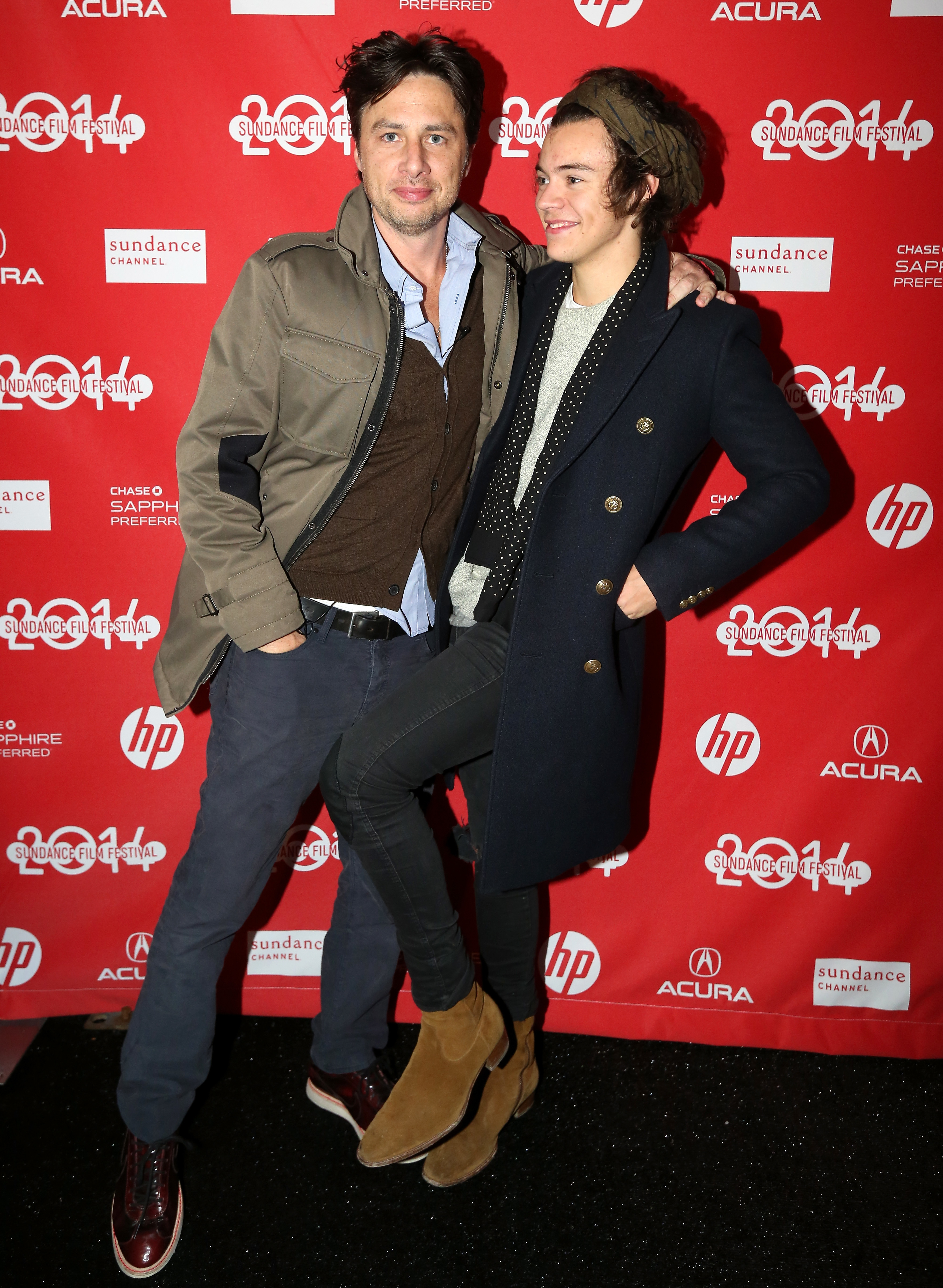 Zach Braff and Harry Styles
