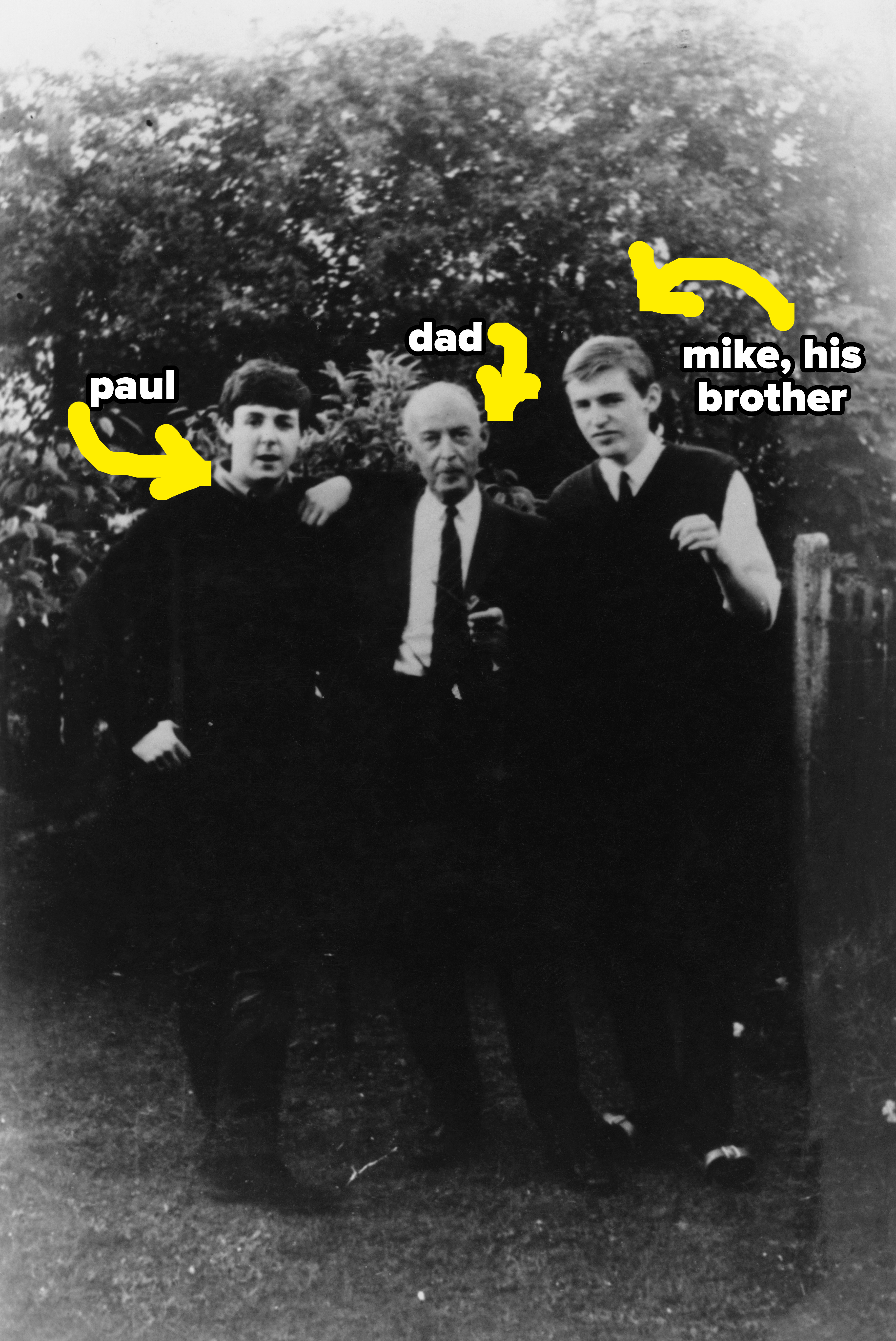Paul with his father and brother