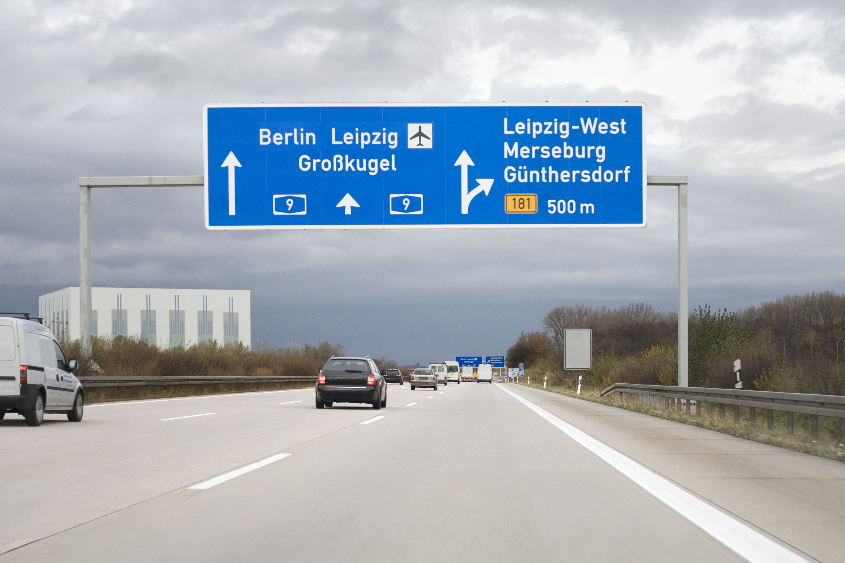 a highway sign in germany