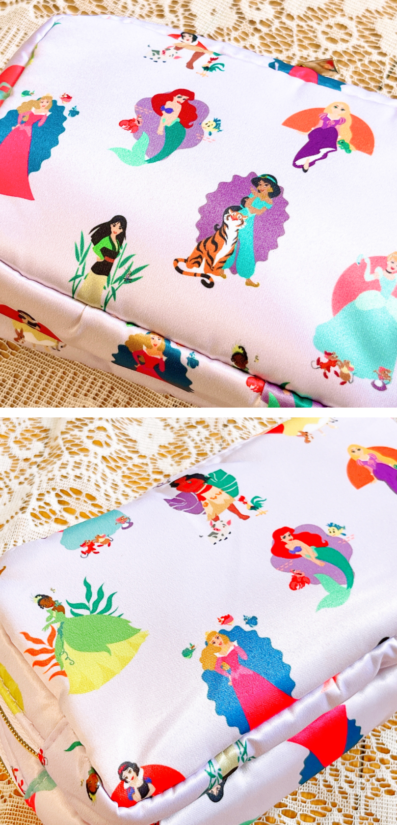 sweet(スウィート)10月号増刊セブン限定付録 「ディズニープリンセス豪華サテン2層ポーチ」