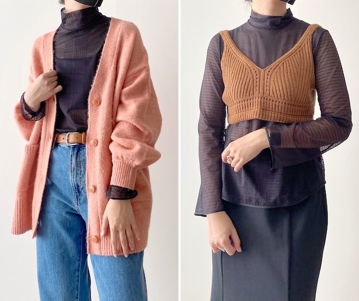 UNIQLO(ユニクロ)のオススメのトップス「メッシュハイネックT(長袖)」