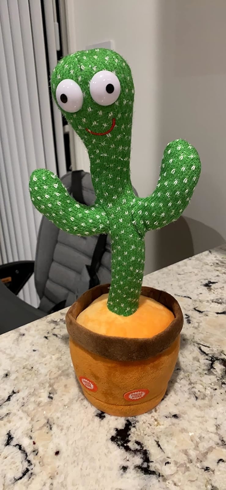 Reviewer&#x27;s photo of the cactus toy