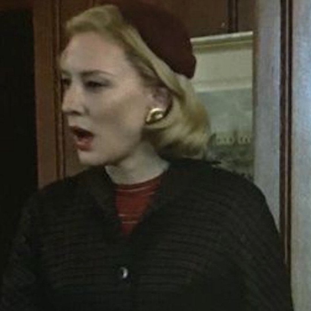 Cate Blanchett in &quot;Carol&quot; with her mouth open in shock