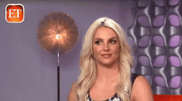 GIF of a zooming in on Britney Spears&#x27;s face