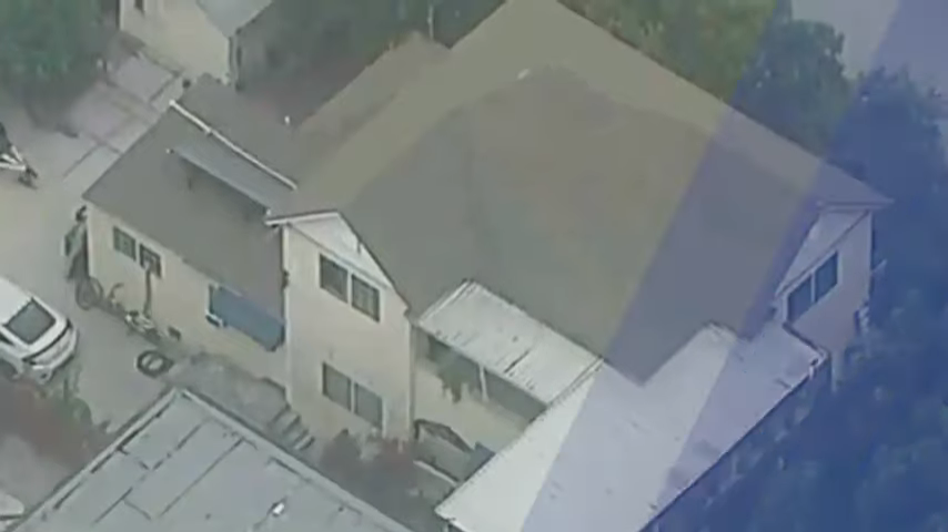 Overhead shot of the house