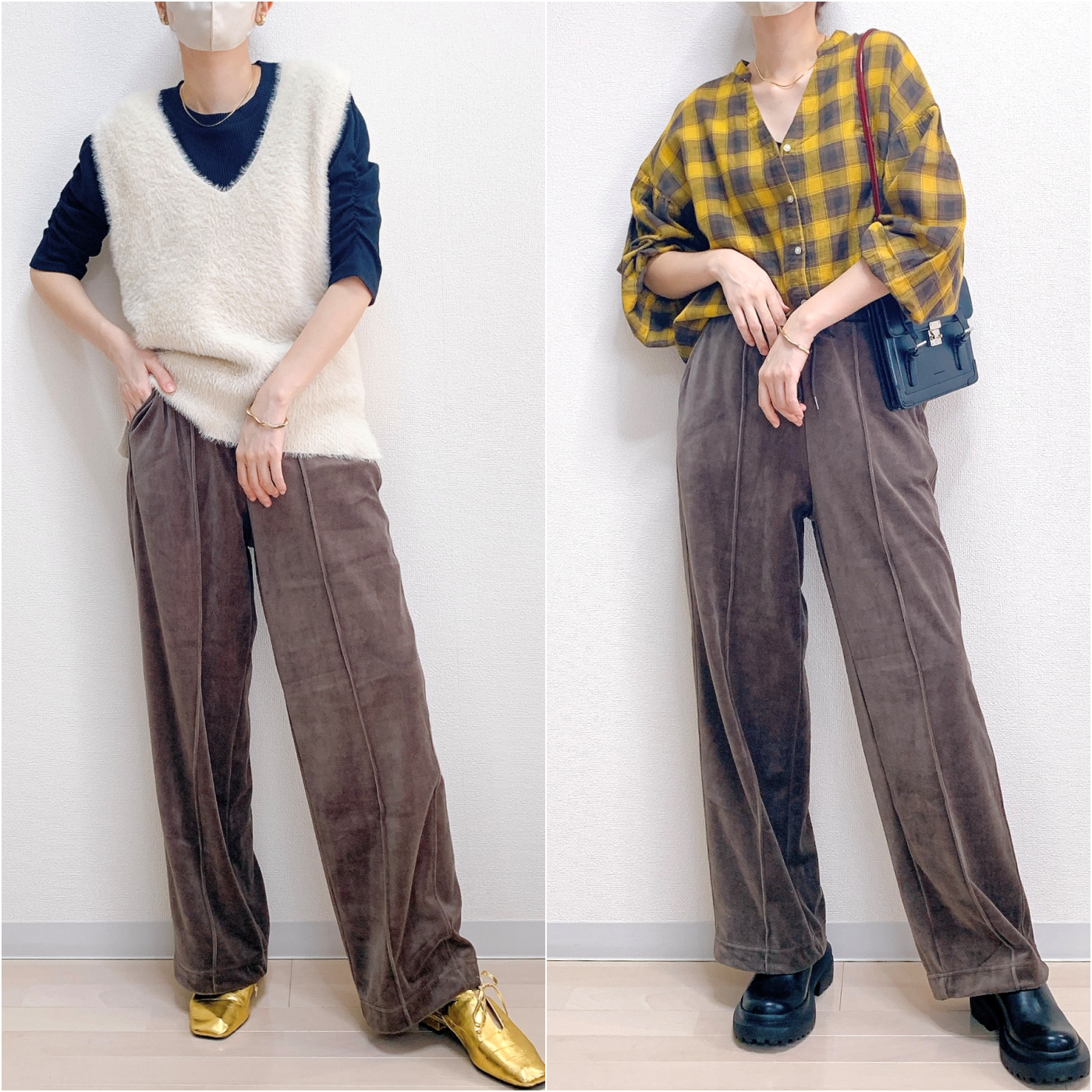 niko and…(ニコアンド)のおすすめのレディースアイテム「ラビットタッチベロアパンツ」