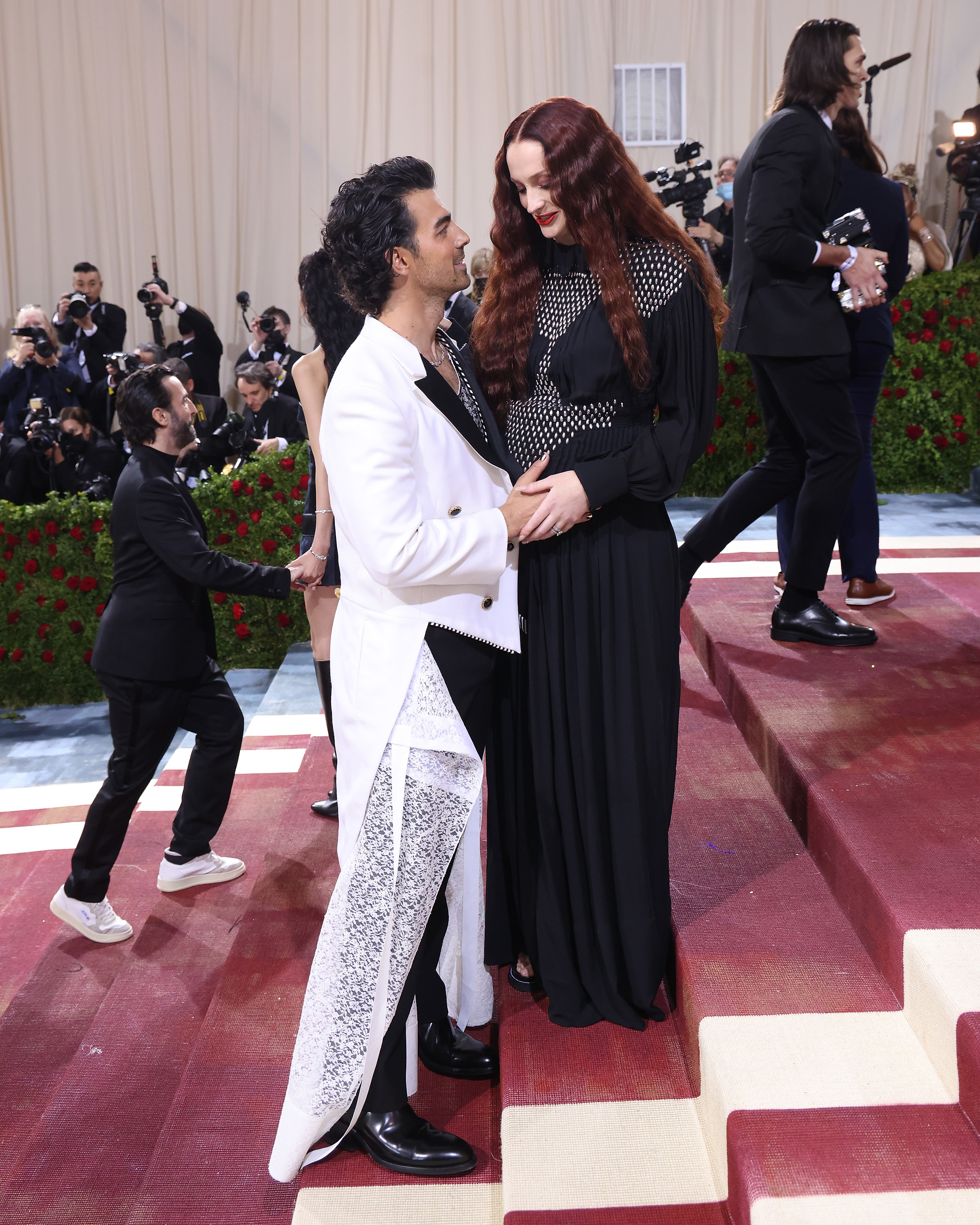 Close-up of Joe and Sophie at the Met Gala